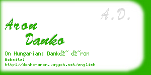 aron danko business card